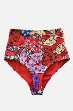 Lydia Bikini Bottom Banditta Print Red