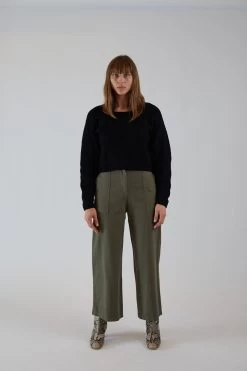 Cargo Trouser Olive Herringbone