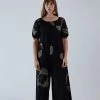 Sasha Jumpsuit Black Fan Batik