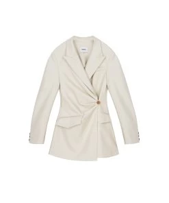 Nanushka Blair Fitted Blazer Off White