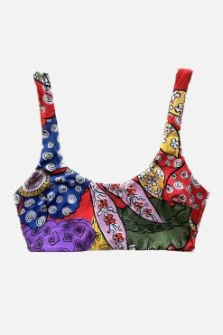 Lira Bikini Top Banditta Print Red