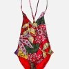 Emma One Piece Banditta Print Red