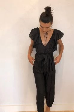 Talitha Flutter Jumpsuit Black