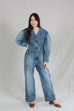 ULLA JOHNSON Cameron Jumpsuit Medium Wash