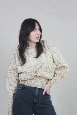 Handknit Sweaty Walnut And Natural White