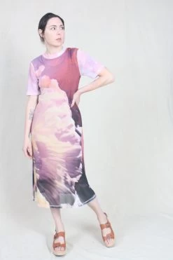 Ella Dress Pink Floral Abstract