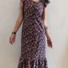 Aidan Dress Espresso London Floral