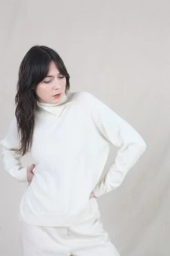 Cashmere Turtleneck Sweater Natural