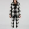 Tatum Jacket Black And Cream Plaid