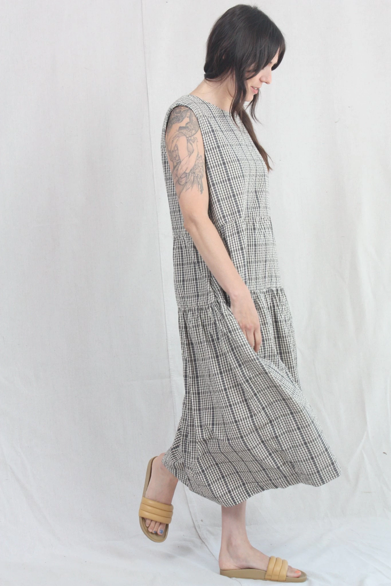 Tier Dress Seersucker Plaid - Image 4