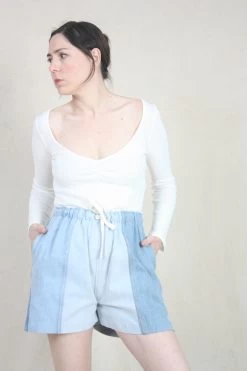 Long Sleeve Lara Shirt White Pointelle