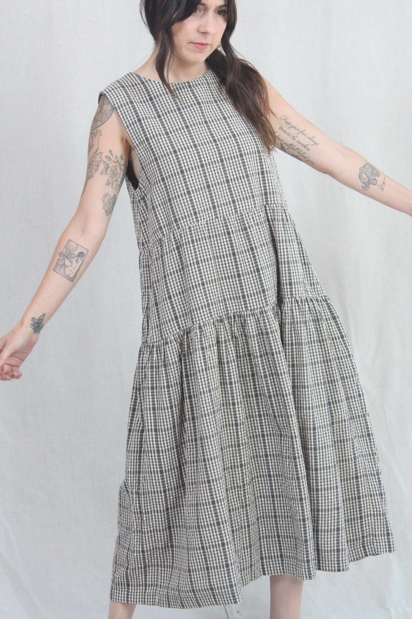 Tier Dress Seersucker Plaid - Image 6