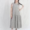 Tier Dress Seersucker Plaid