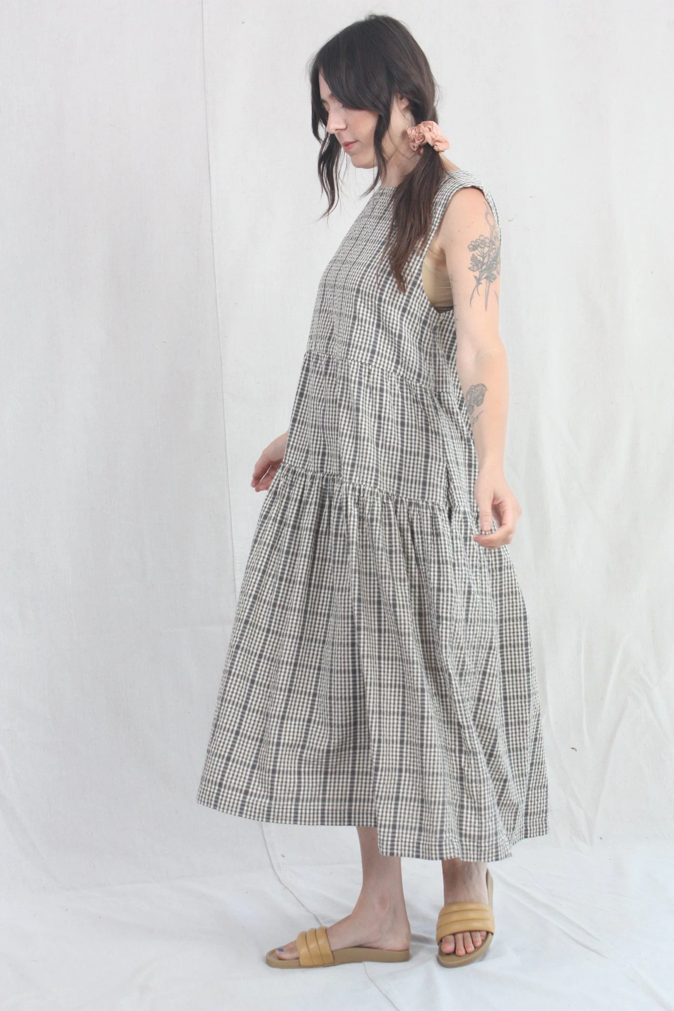 Tier Dress Seersucker Plaid - Image 3