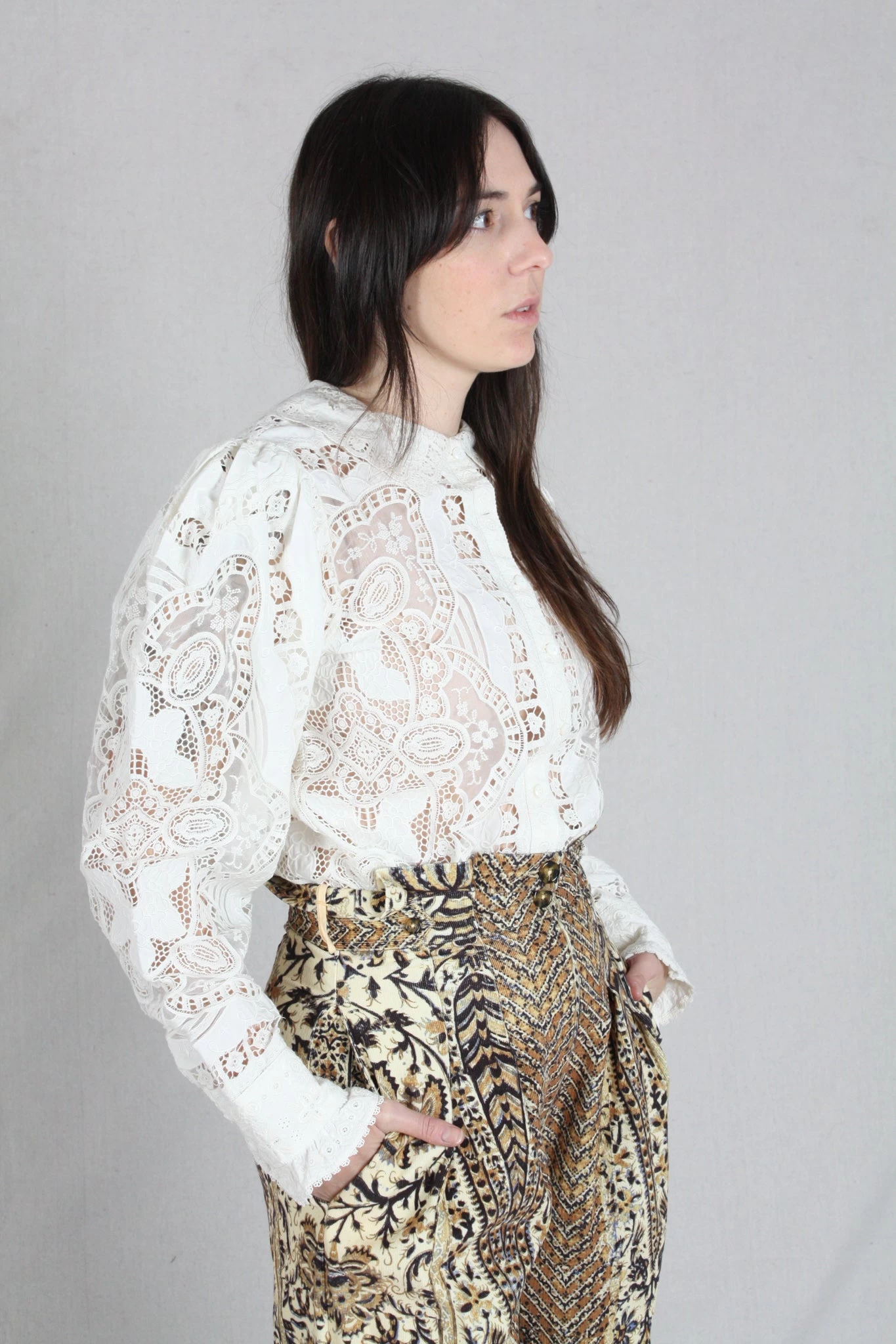 ULLA JOHNSON Anabella Blouse Blanc - Image 2