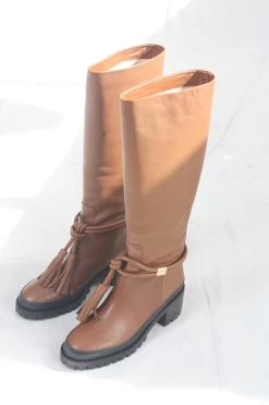 ULLA JOHNSON Cornwall Lug Sole Boot Cognac