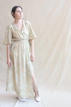 Coco Dress Jungle Print Agave