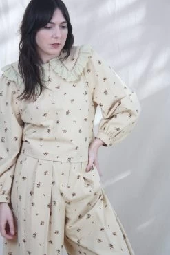 Olea Top Autumn Posy Print