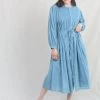 Khadi Cotton Plant Dye Dress Blue
