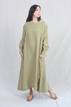 Linen Azumadaki Dress Sand