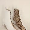 Teo Boot White/Beige Snake
