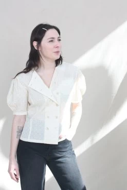 Olga Shirt Natural Eyelet