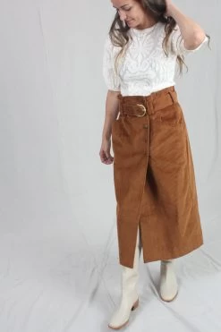 ULLA JOHNSON Sonia Skirt Umber