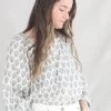 Laila Button Down Blouse Dogwood