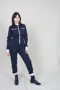 Dom Boilersuit Lilac And Navy