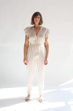 ULLA JOHNSON Elio Jumpsuit Cream