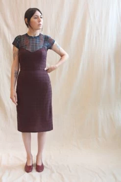 Charmat Dress Maroon