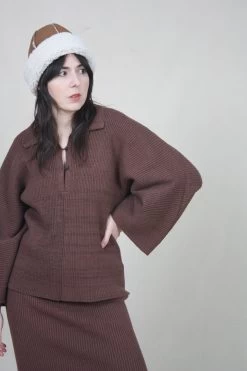 Nanaimo Hat Brown And Cream Shearling