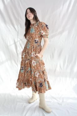 ULLA JOHNSON Zeenat Dress Copper