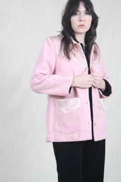 Satin Cowboy Jacket Pink