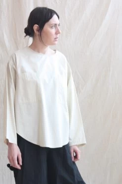Pocket Popover Top Eggshell