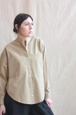 Oversize Button-Down Khaki
