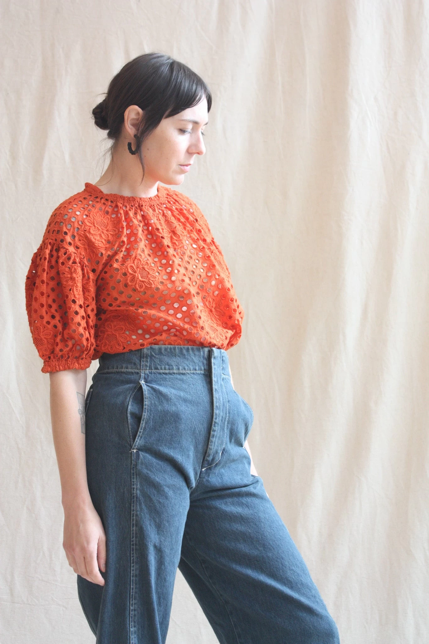 ULLA JOHNSON Grace Top Terracotta