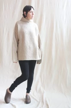 Rib Leggings Black Melange