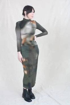 Paloma Wool Turtle Skirt Dark Khaki