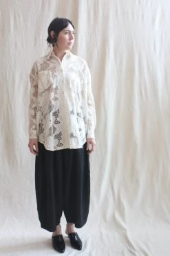 Francine Shirt Eyelet Floral Lattice