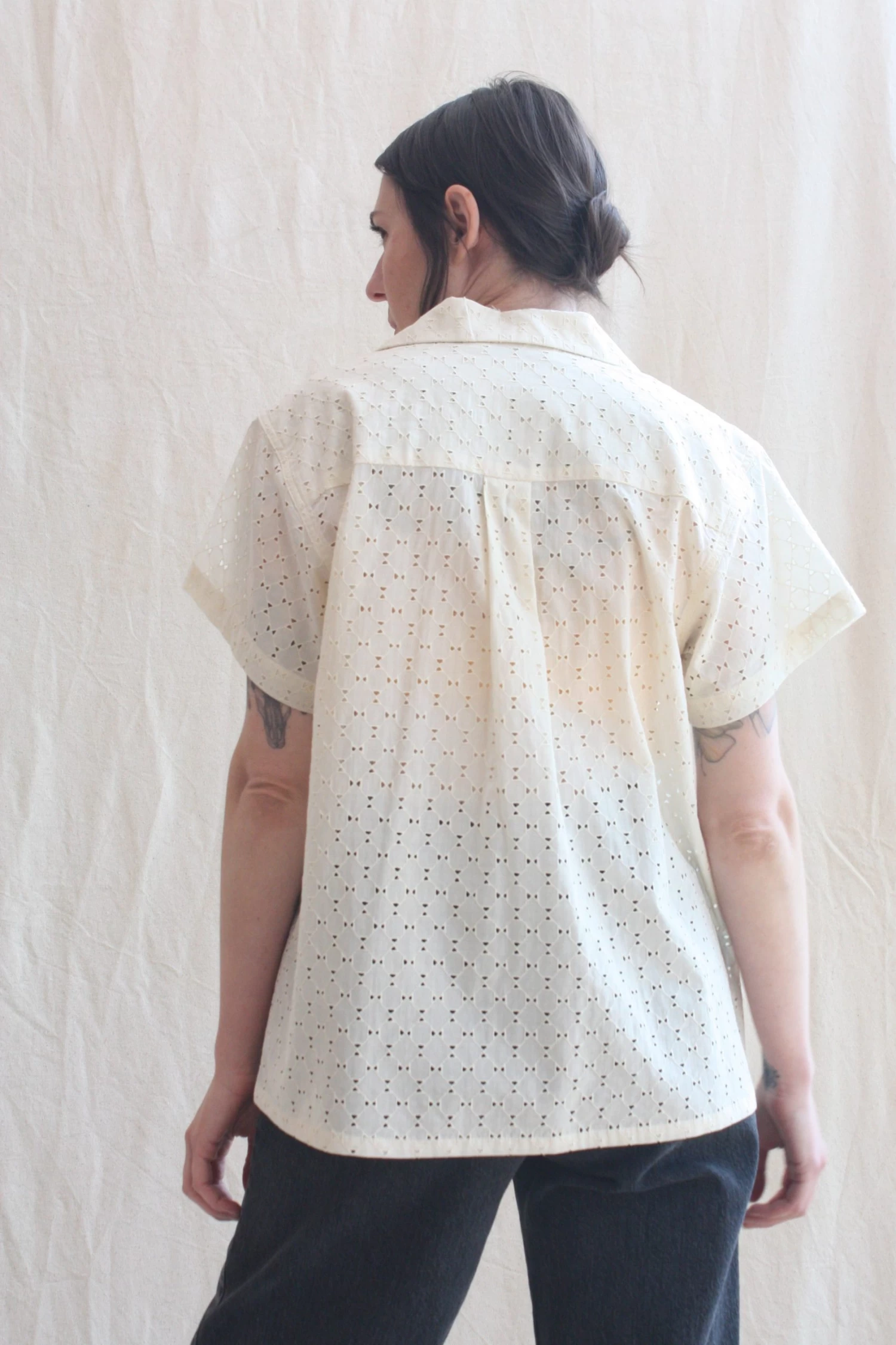 State Patch James Shirt Cream - Image 4