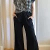 Rebecca Smock Blouse Black White Check