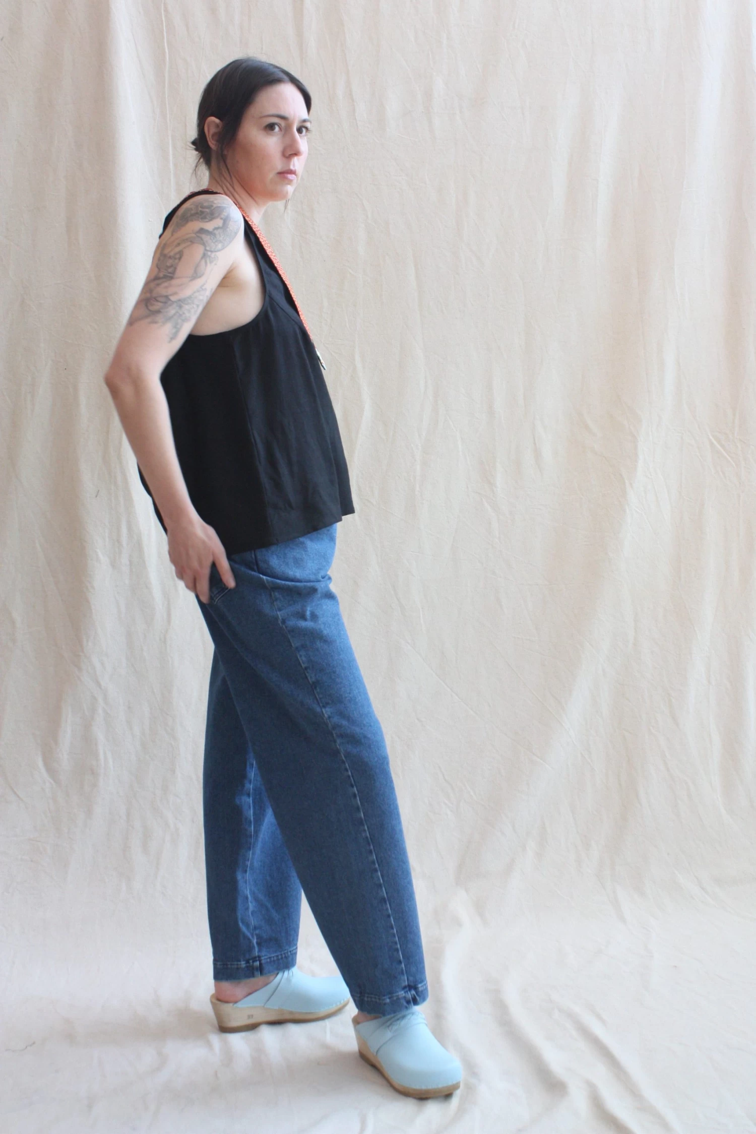 Lauren Sleeveless Shirt Black OOAK - Image 3