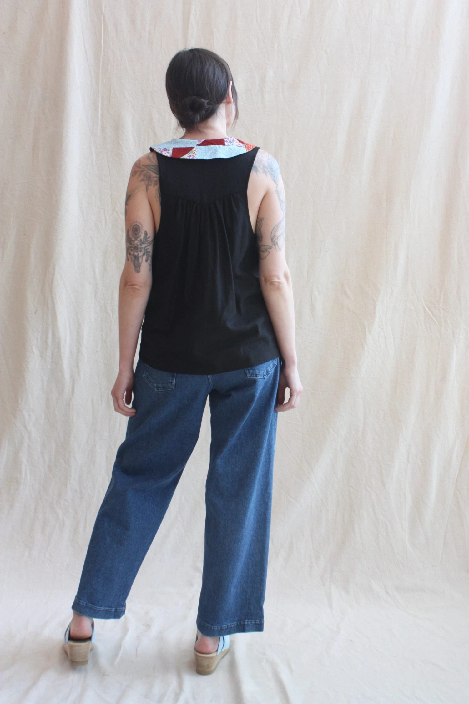 Lauren Sleeveless Shirt Black OOAK - Image 4