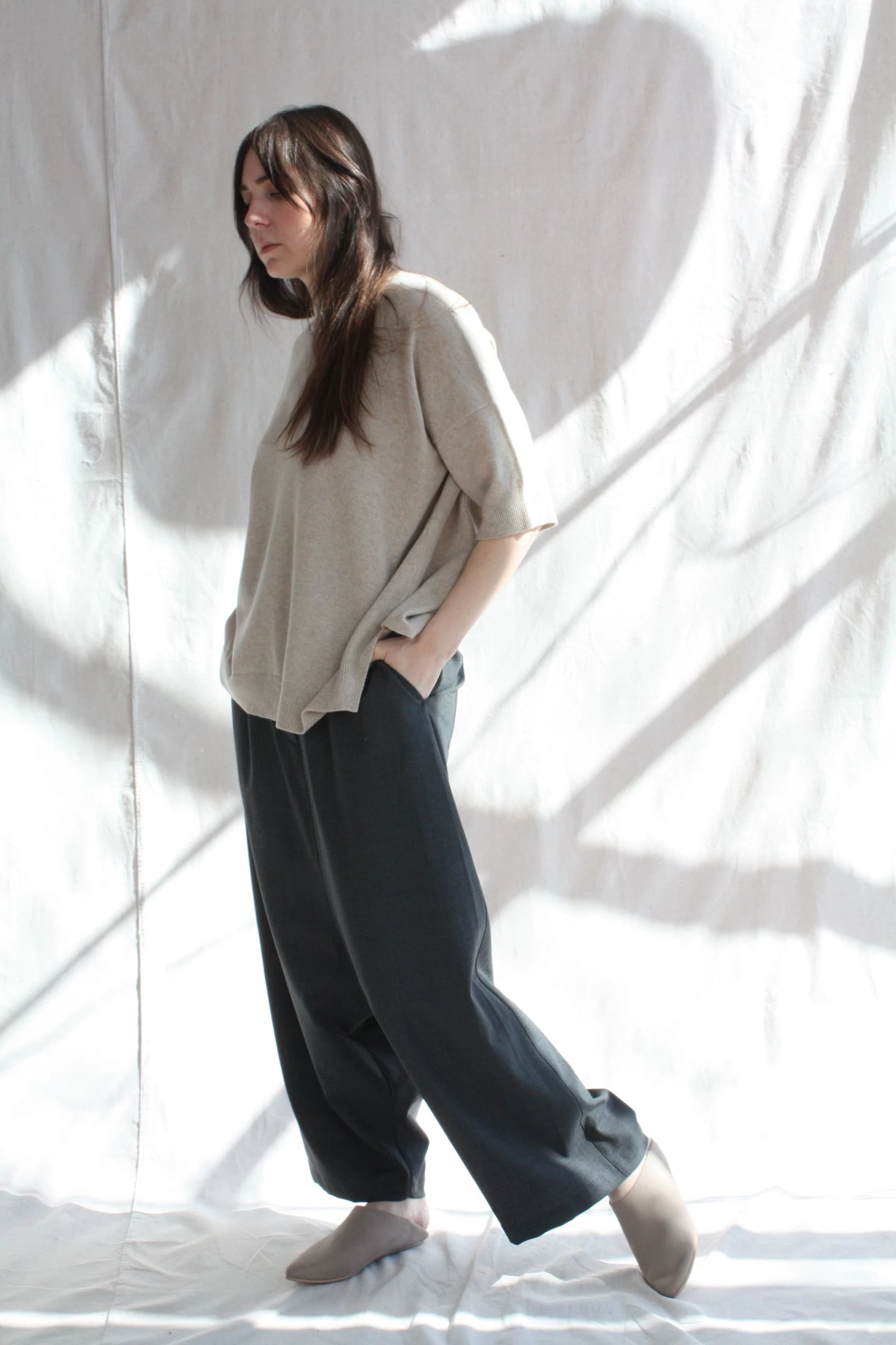 Cashmere Sweater Oatmeal - Image 2