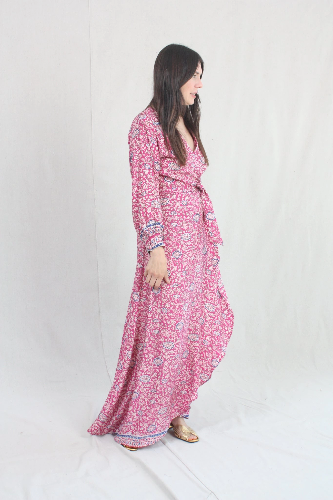 Kate Longsleeve Dress Floral Print Lavender - Image 5