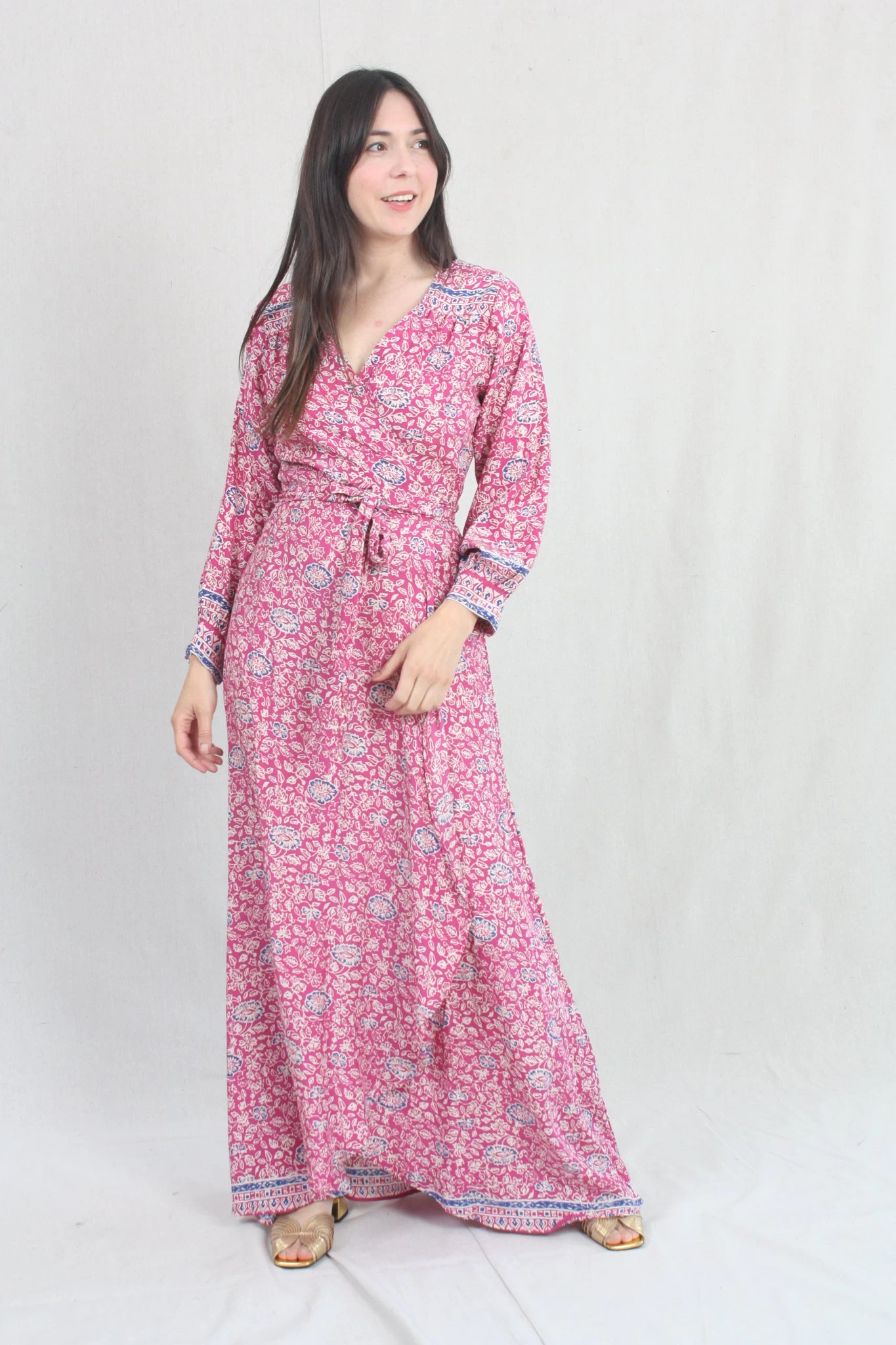 Kate Longsleeve Dress Floral Print Lavender