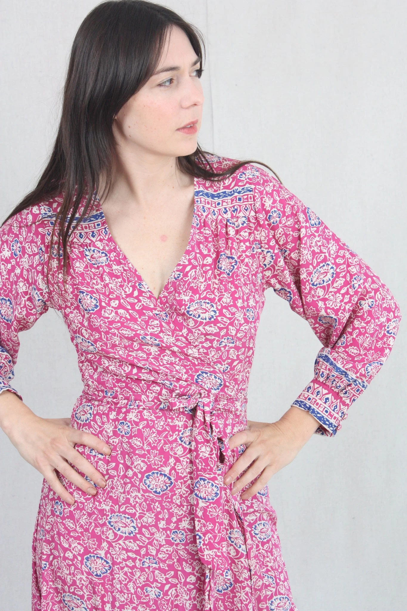 Kate Longsleeve Dress Floral Print Lavender - Image 6