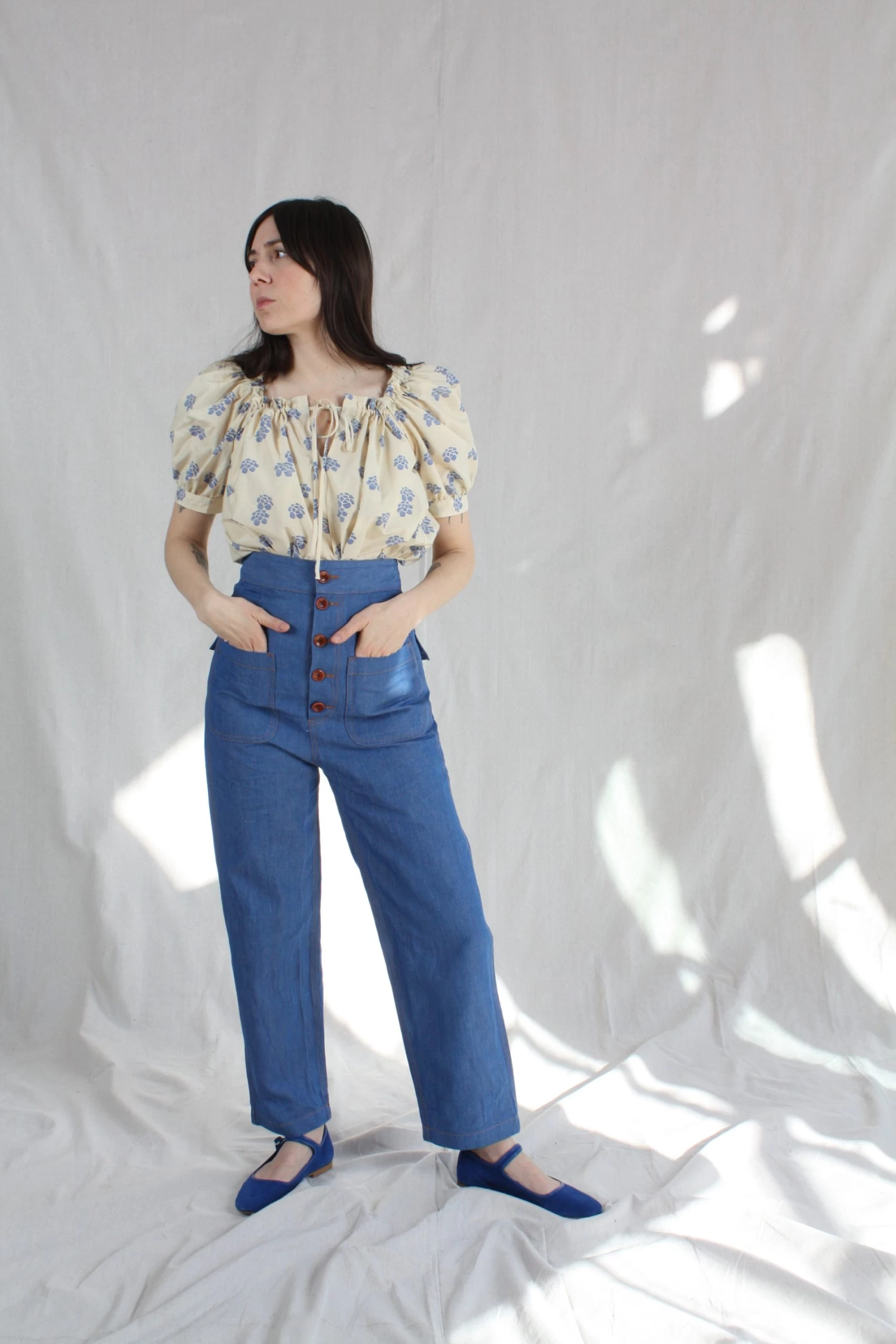 Elaina Top Shibori Silk Cotton - Image 2