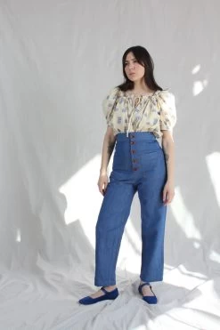 Elaina Top Shibori Silk Cotton